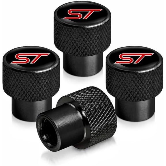 MKEUDQ-Car Wheel Tire Valve Stem Caps Compatible with ST Tire Air Caps Cover Large car Logo Metal Material