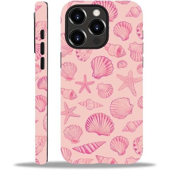 MKEUDQ-Case for iPhone 15 Pro Max,Shockproof TPU Bumper Drop Protection Hybrid 2-Layer Hard Cover for iPhone 15 Pro Max-Vintage Pink Shells