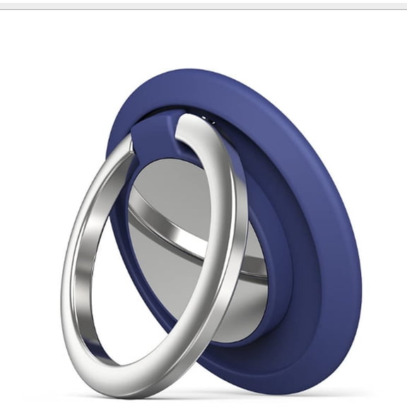 MKEUDQ-Cell Phone Ring Stand - 360 Rotating Adjustable Mount for Video Calls and Watching - Blue