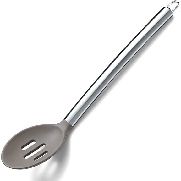 MKEUDQ-Cooking Spoon, Non-stick Silicone Slotted, Basting Spoon For Cooking, Kitchen Serving Dishwasher Safe, Easy to Clean