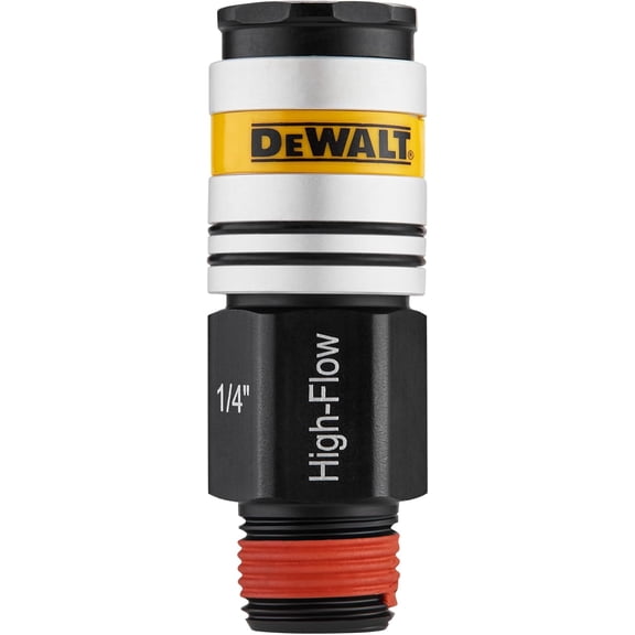 MKEUDQ-DEWALT 3/8 "MNPT - 1/4 "Body High Flow Coupler, 3/8 "MNPT Fitting, 1/4 "High Flow Body Coupling, 300 Max PSI