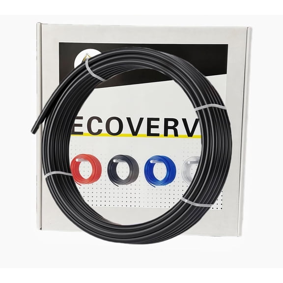 MKEUDQ-Ecoverve 6mm OD Black Pneumatic pu Tube - 32.8ft Air Brake Tubing, 4mm ID Heavy Duty Air Hose 6mm*4mm