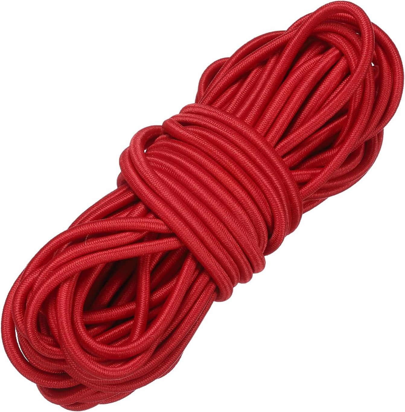 MKEUDQ-Elastic Bungee Cord, 1/8" x 32' Heavy Duty Polyester Bungee Shock Cords Kayak Stretch String Rope for Kayak Strap Tarp Tie Boating Tent Camping DIY Craft, Red