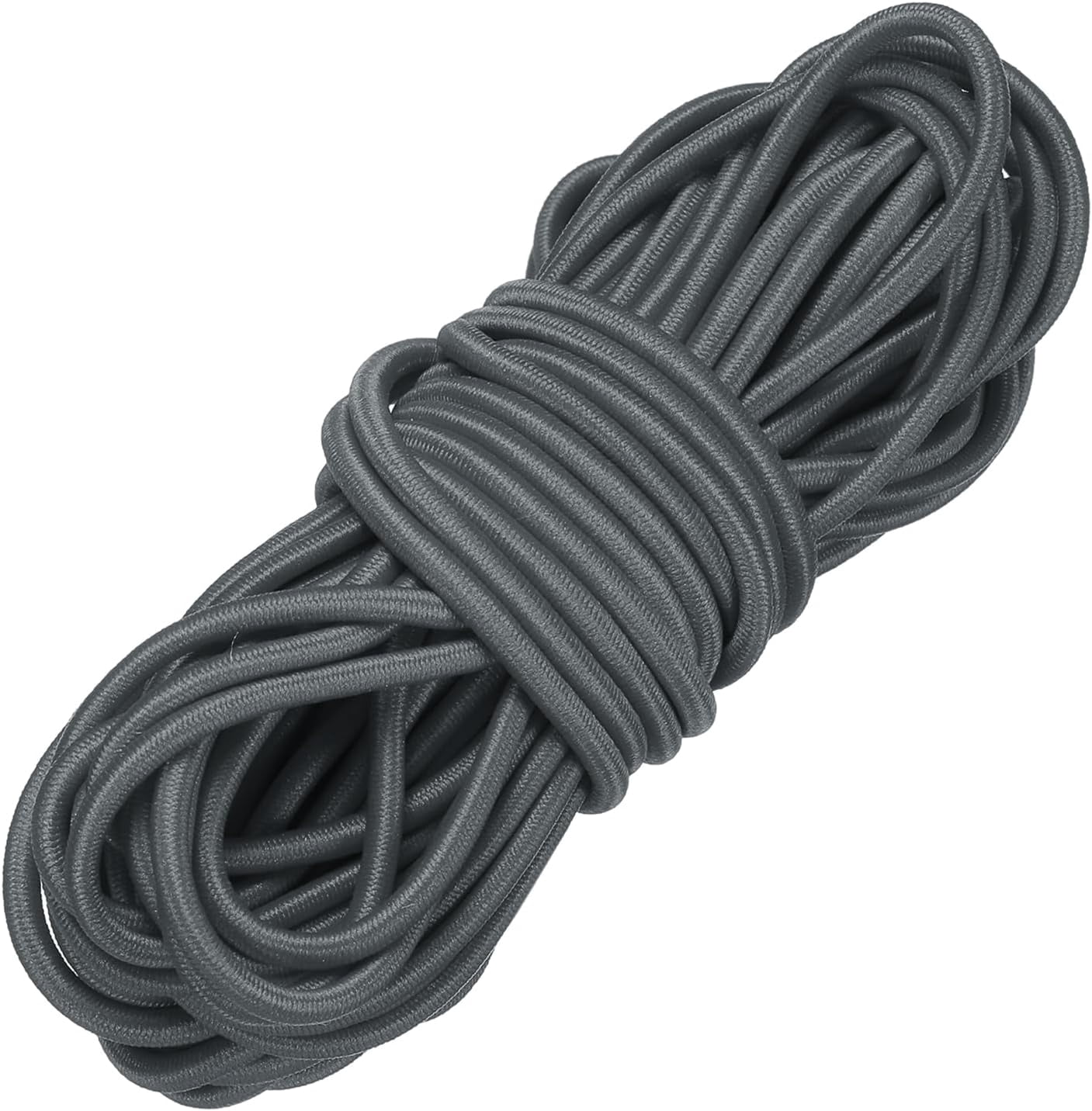 MKEUDQ-Elastic Bungee Cord, 1/8" x 32' Heavy Duty Polyester Bungee Shock Cords Kayak Stretch String Rope for Kayak Strap Tarp Tie Boating Tent Camping DIY Craft, Gray