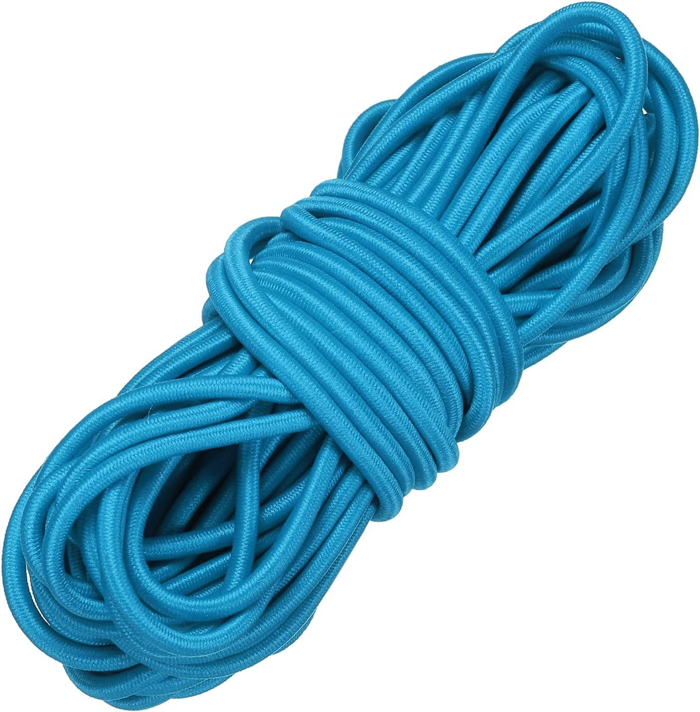 MKEUDQ-Elastic Bungee Cord, 1/8" x 32' Heavy Duty Polyester Bungee Shock Cords Kayak Stretch String Rope for Kayak Strap Tarp Tie Boating Tent Camping DIY Craft, Sky Blue