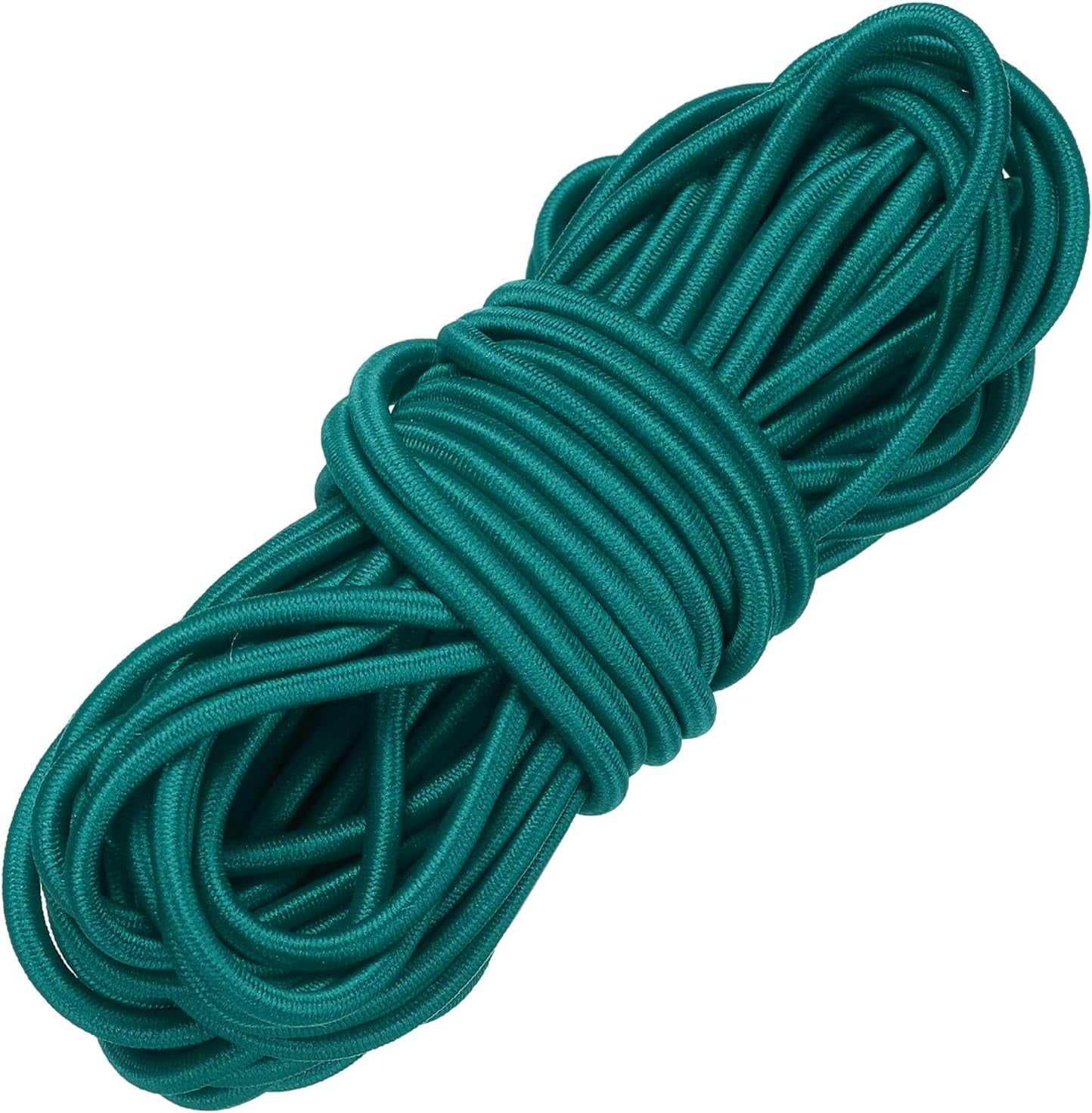 MKEUDQ-Elastic Bungee Cord, 1/8" x 32' Heavy Duty Polyester Bungee Shock Cords Kayak Stretch String Rope for Kayak Strap Tarp Tie Boating Tent Camping DIY Craft, Lake Blue
