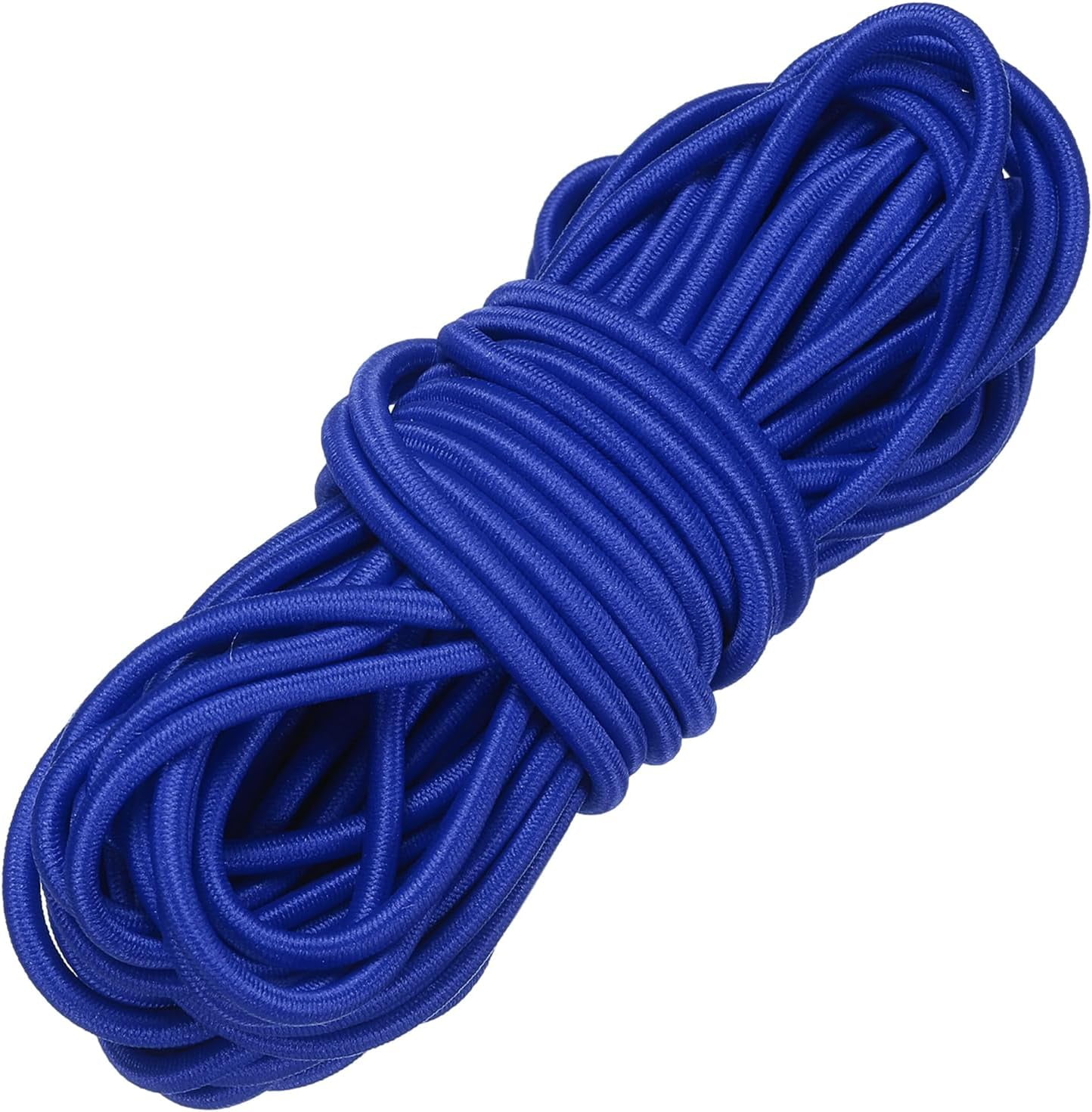 MKEUDQ-Elastic Bungee Cord, 1/8" x 32' Heavy Duty Polyester Bungee Shock Cords Kayak Stretch String Rope for Kayak Strap Tarp Tie Boating Tent Camping DIY Craft, Blue