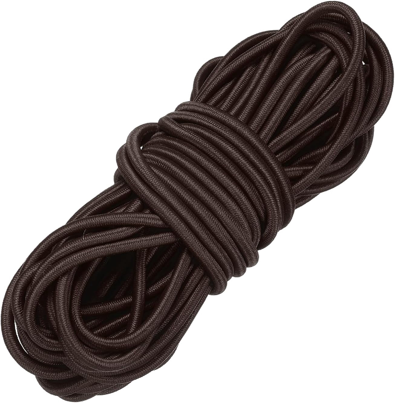 MKEUDQ-Elastic Bungee Cord, 1/8" x 32' Heavy Duty Polyester Bungee Shock Cords Kayak Stretch String Rope for Kayak Strap Tarp Tie Boating Tent Camping DIY Craft, Dark Coffee