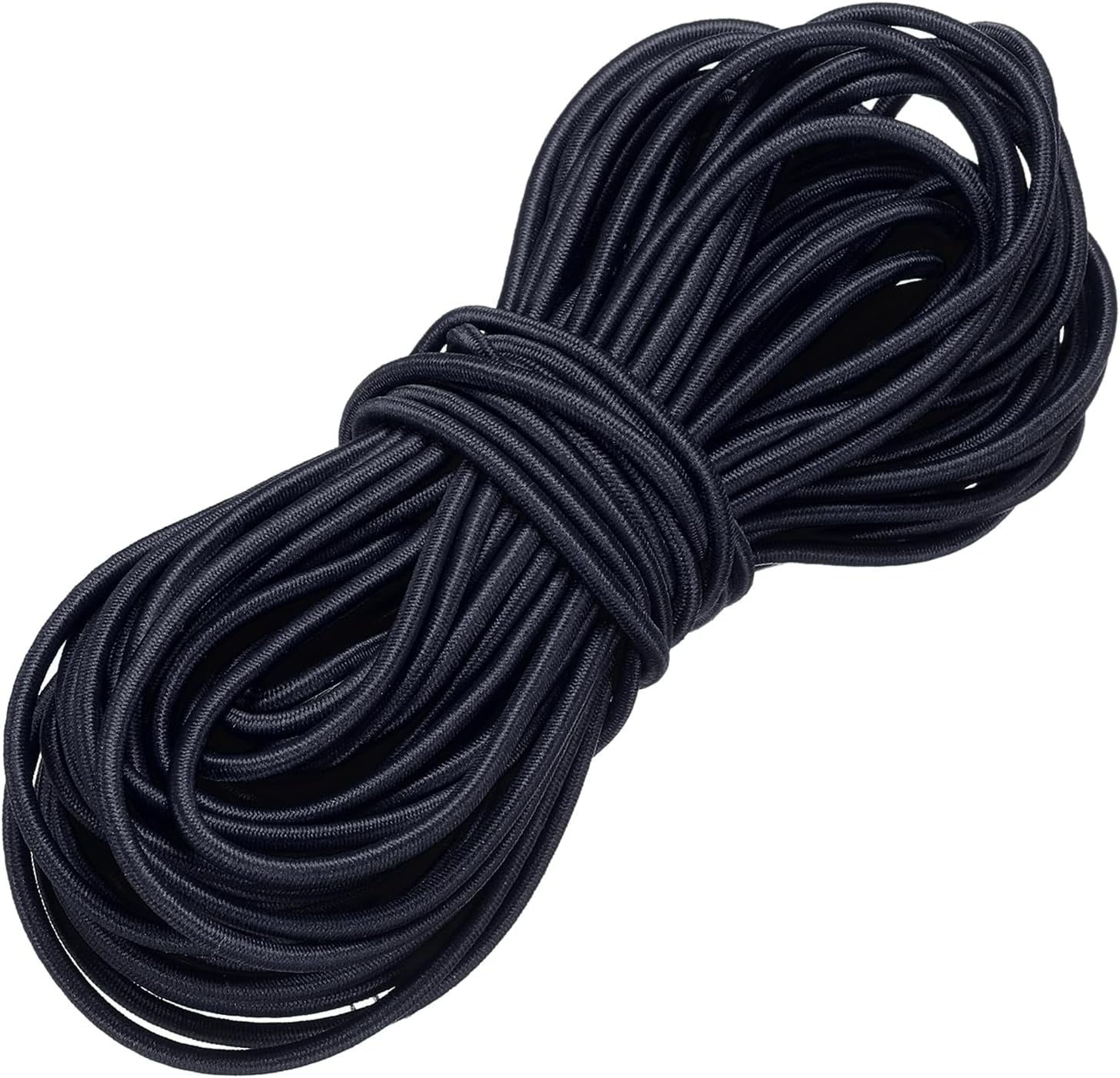 MKEUDQ-Elastic Bungee Cord, 1/8" x 49' Heavy Duty Polyester Bungee Shock Cords Kayak Stretch String Rope for Kayak Strap Tarp Tie Boating Tent Camping DIY Craft, Navy Blue