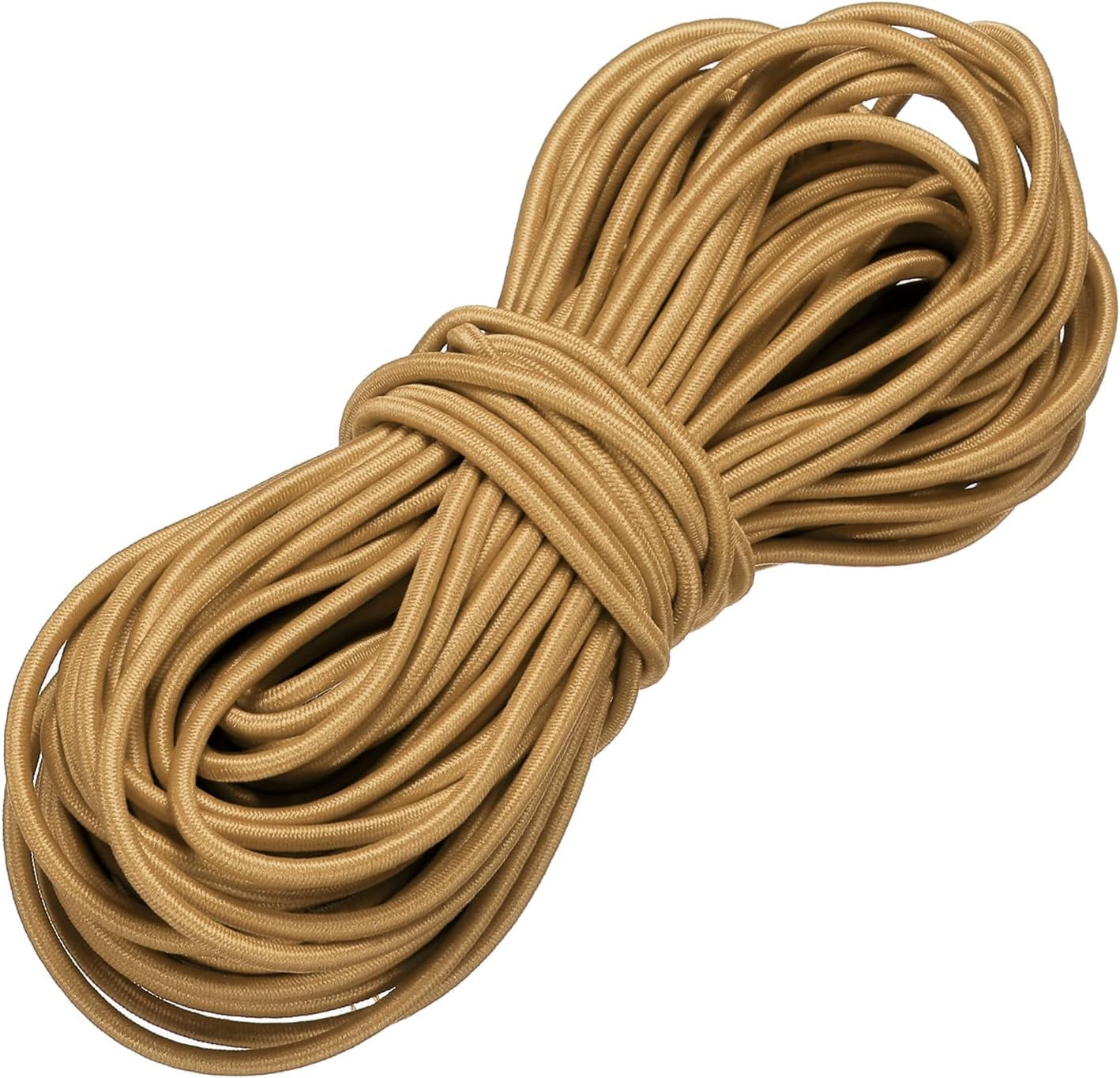 MKEUDQ-Elastic Bungee Cord, 1/8" x 49' Heavy Duty Polyester Bungee Shock Cords Kayak Stretch String Rope for Kayak Strap Tarp Tie Boating Tent Camping DIY Craft, Dark Yellow