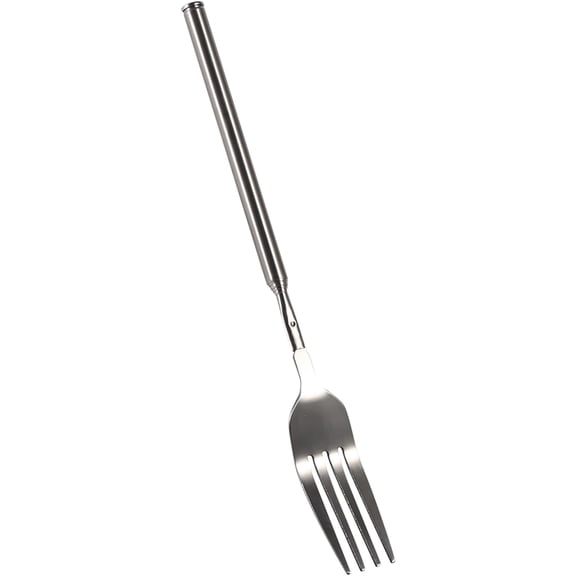 MKEUDQ-Extendable Fork, Telescopic Fork 8.7 to 25.4 Inch, Stainless Steel Long Forks Retractable for BBQ Dinner Fruit Dessert (1PCS)