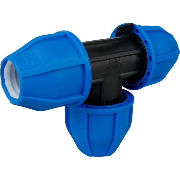 MKEUDQ-Fast Pipe Equal Tee Fitting Fits For Rapid Air Compressed Air Piping Part (1/2"(20 * 20mm))