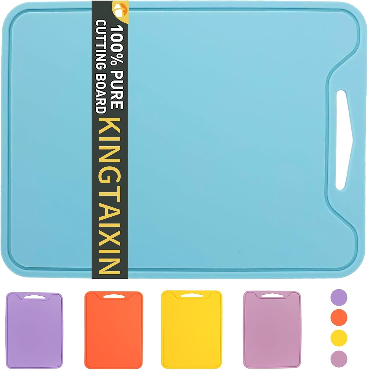 MKEUDQ-Flexible Silicone Cutting Boards For Kitchen 11.8''x 8.6'',BPA Free Silicone Cutting Board Kitchen Mat For Fruit and Vegetables, Dishwasher Safe, Suitable For Both Indoor and Outdoor (Blue)