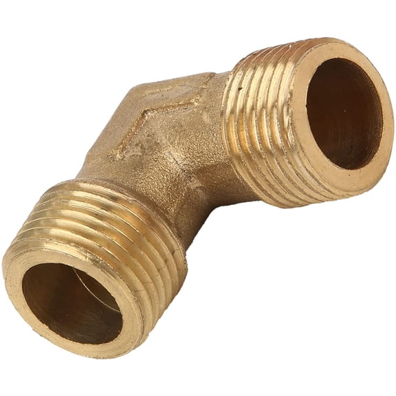 MKEUDQ-G3/8 Right Angle Pipe Joint, Brass Pump Check Valve Connection Elbow, Air Compressor Accessories, Suitable for Narrow Areas, Air Medium