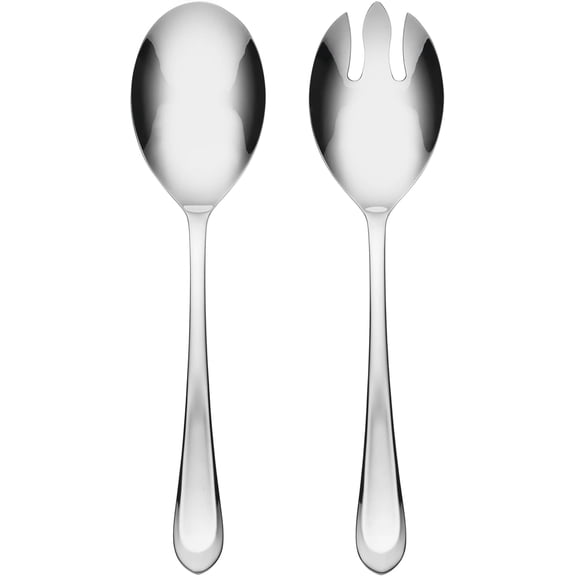 MKEUDQ-HAMPTON FORGE Alesey Mirror 2 Piece Everyday Salad Servers Set, 2 Count, Metallic