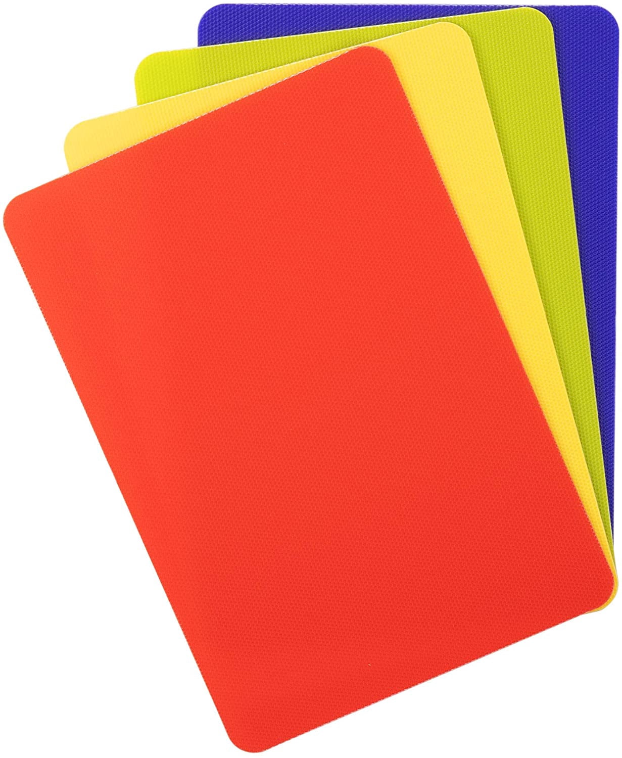 MKEUDQ-Heavy Duty Cutting Board Grippmat, Flexible Cutting Boards for Kitchen, Set of 4, Non Slip Plastic Board Cutting Mat Small Size 5.5 x 8, Blue, Green, Yellow, Red Set, Kitchen Gadgets