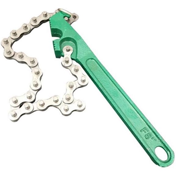 MKEUDQ-Heavy-Duty Ratcheting Chain Wrench Adjustable Oil Filter Wrench Pipe Wrench Chain Style Multi-Purpose Remover Tool (8")
