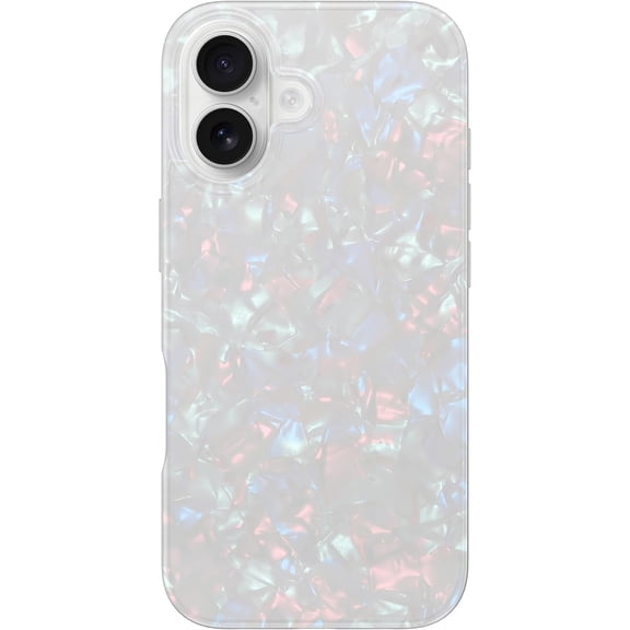MKEUDQ-Hue for iPhone 17 Case - Pearl Tort Shockproof Phone Cover - [Shock-Absorbent Bumper] - Elegant, Unique and Aesthetic for Women and Girls