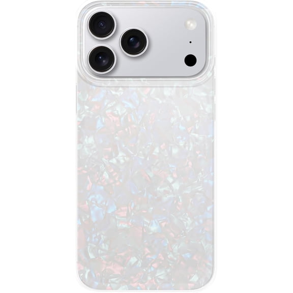MKEUDQ-Hue for iPhone 17 Pro Case - Pearl Tort Shockproof Phone Cover - [Shock-Absorbent Bumper] - Elegant, Unique and Aesthetic for Women and Girls