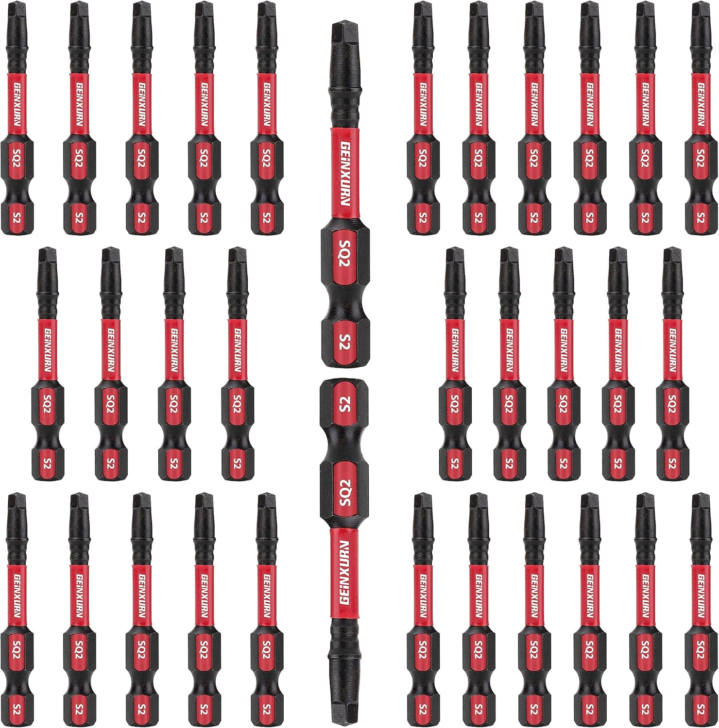 MKEUDQ-Impact Tough #2 Square 2 in. Insert Driver Bits,30Pack SQ2 Screwdriver Bits Set 2\u201dLong Impact Bit,Bulk