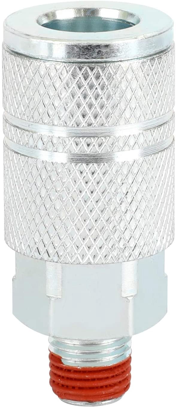MKEUDQ-Industrial Air Coupler Set, 3/8 Inch Body Size, 1/4 Inch NPT Male Threads Size, Steel Air Compressor Hose Accessories Fitting