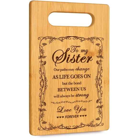 MKEUDQ-Inspirational Quote Bamboo Cutting Board Gifts for Women Bestie BFF Soul Sister Friends, Best Friendship Thoughtful Birthday Mothersday Thank You Gifts