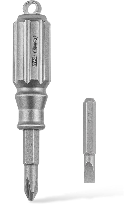 -KA53 Mini Screwdriver Stubby Magnetic Titanium Small Phillips Driver Keychain Friendly EDC Driver for Everyday Repairs