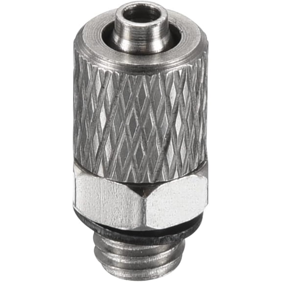 MKEUDQ-M5x0.8 Male Thread 4mm Tube OD Compression Fitting, Straight Air Tube Hose Adapter Connector Ferrule