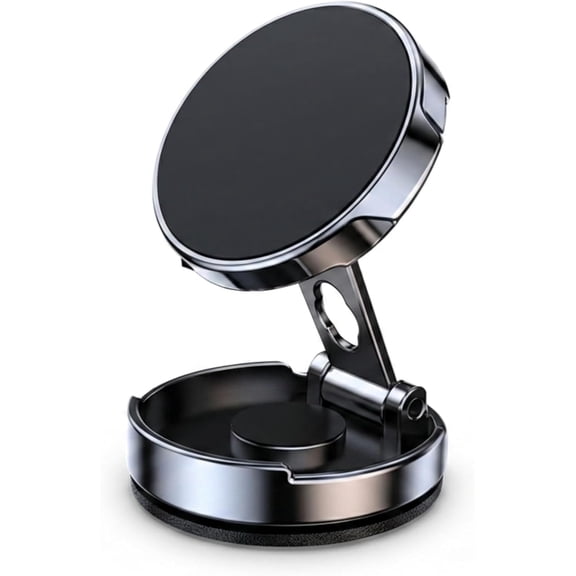 MKEUDQ-Magnetic Car Phone Mount Strong Magnet - 360 Rotatable Dashboard Adhesive Phone Holder - Foldable Magic Mount Style Stand Compatible with iPhone & Android - Strong Hold on Bumpy Roads
