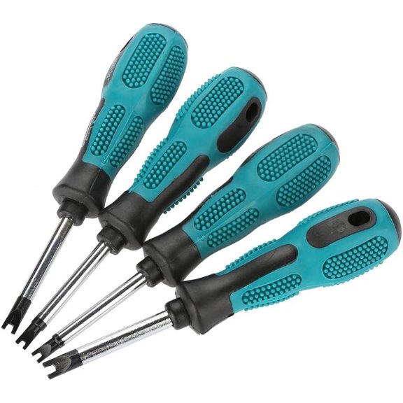 MKEUDQ-Magnetic Screw Set, 4pcs U Fork Type Screwdriver Magnetic Screw Driver CRV Multifunctional Hand Tool Screwdriver Set