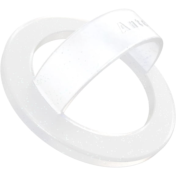 MKEUDQ-Magnetic Silicone Ring Grip Phone Holder, Strong Magnetic Attraction, Comfy and Portable, Removable Finger Loop Grip for Magsafe Phone Case (Clear Glitter)