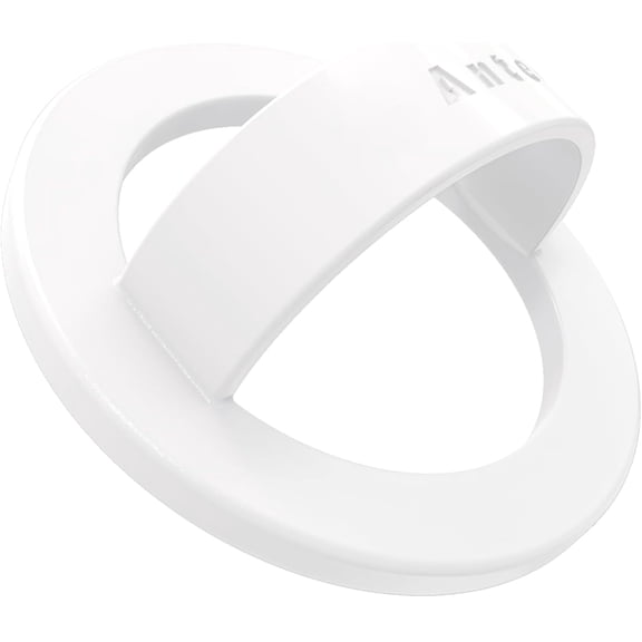MKEUDQ-Magnetic Silicone Ring Grip Phone Holder, Strong Magnetic Attraction, Comfy and Portable, Removable Finger Loop Grip for Magsafe Phone Case (White)