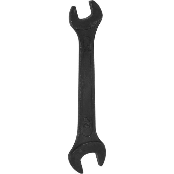 MKEUDQ-Metric Double Open End Wrench 19mm x 22mm Standard Size Carbon Steel Spanner Wrench for Auto Household Maintenance Routine Repairs, Black