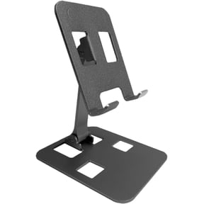 MKEUDQ-Phone Stand Phone Holder for Desk: Ajustable Angle Fully Foldable Portable Cell Phone & iPad Tablet Mount with Large Stable Base Table Fit for Office or Home (Rose Gold)