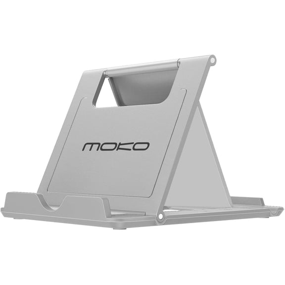 MKEUDQ-Phone/Tablet Stand, Foldable Tablet Holder Compatible with iPhone 17/17 Air/17 Pro/17 Pro Max, iPhone 16/Pro/Pro Max/Plus, iPhone 15/Pro/Pro Max/Plus, iPhone 14/Pro/Pro Max/Plus, Gray