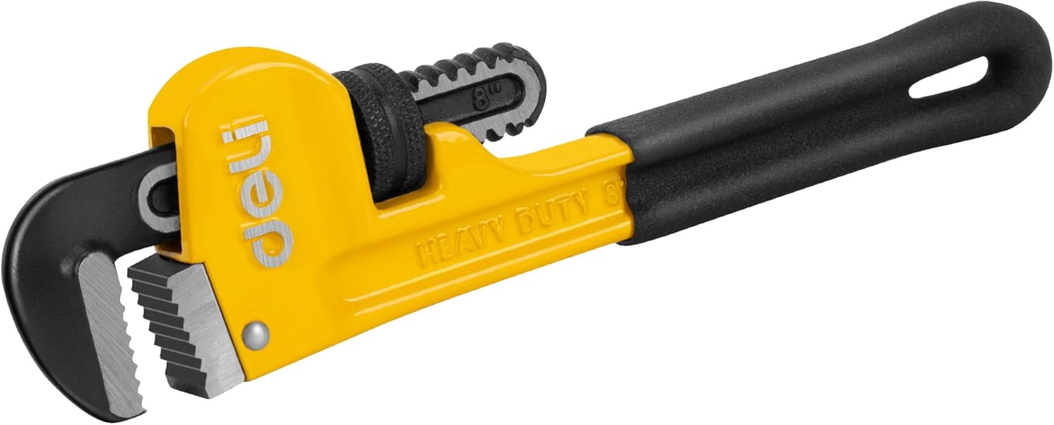 MKEUDQ-Pipe Wrench 8-inch, Heavy Duty Straight Adjustable Wrench, Professional Plumbing wrench tools, for Pipe, Home, Vehicle repair