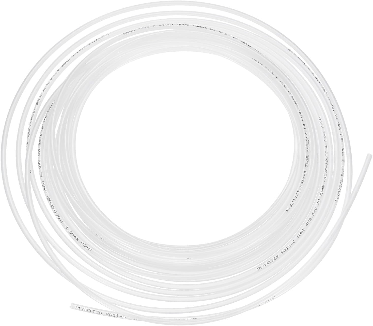 MKEUDQ-Pneumatic Air Line Tubing 4mm OD x 2.5mm ID 10 Meters(32.8 FT) Air Compressor Nylon Tubes Polyamide Air Tubing Hose Tube for Air Compressor Water Fluid Transfer, Clear