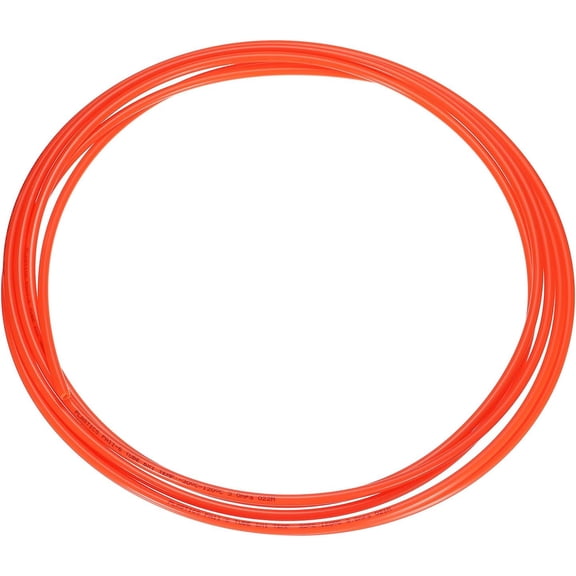 MKEUDQ-Pneumatic Air Line Tubing 4mm OD x 2.5mm ID 5 Meters(16.4 FT) Air Compressor Nylon Tubes Polyamide Air Tubing Hose Tube for Air Compressor Water Fluid Transfer, Red