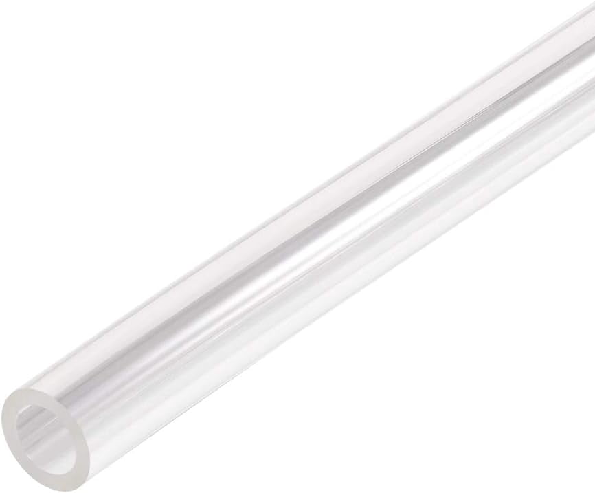 MKEUDQ-Pneumatic Air Tubing, 12mm OD x 8mm ID 1m(39.4 Inch) PU Polyurethane Air Compressor Tubing Hose Pipe Transparent
