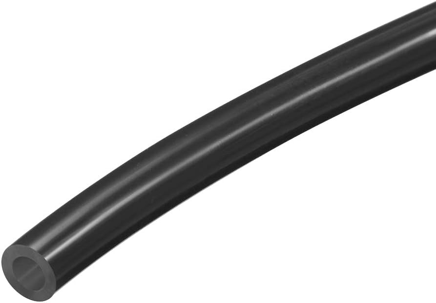 MKEUDQ-Pneumatic Air Tubing, 4mm OD x 2.5mm ID 4m(157 Inch) PU Polyurethane Air Compressor Tubing Hose Pipe for Fluid Transfer Black