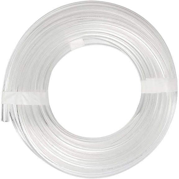MKEUDQ-Pneumatic PU Tubing, 1/2"OD Hose PU Polyurethane Air Hose Tube Line for Air Compressor Water Fluid Transfer Clear (16.4 ft)