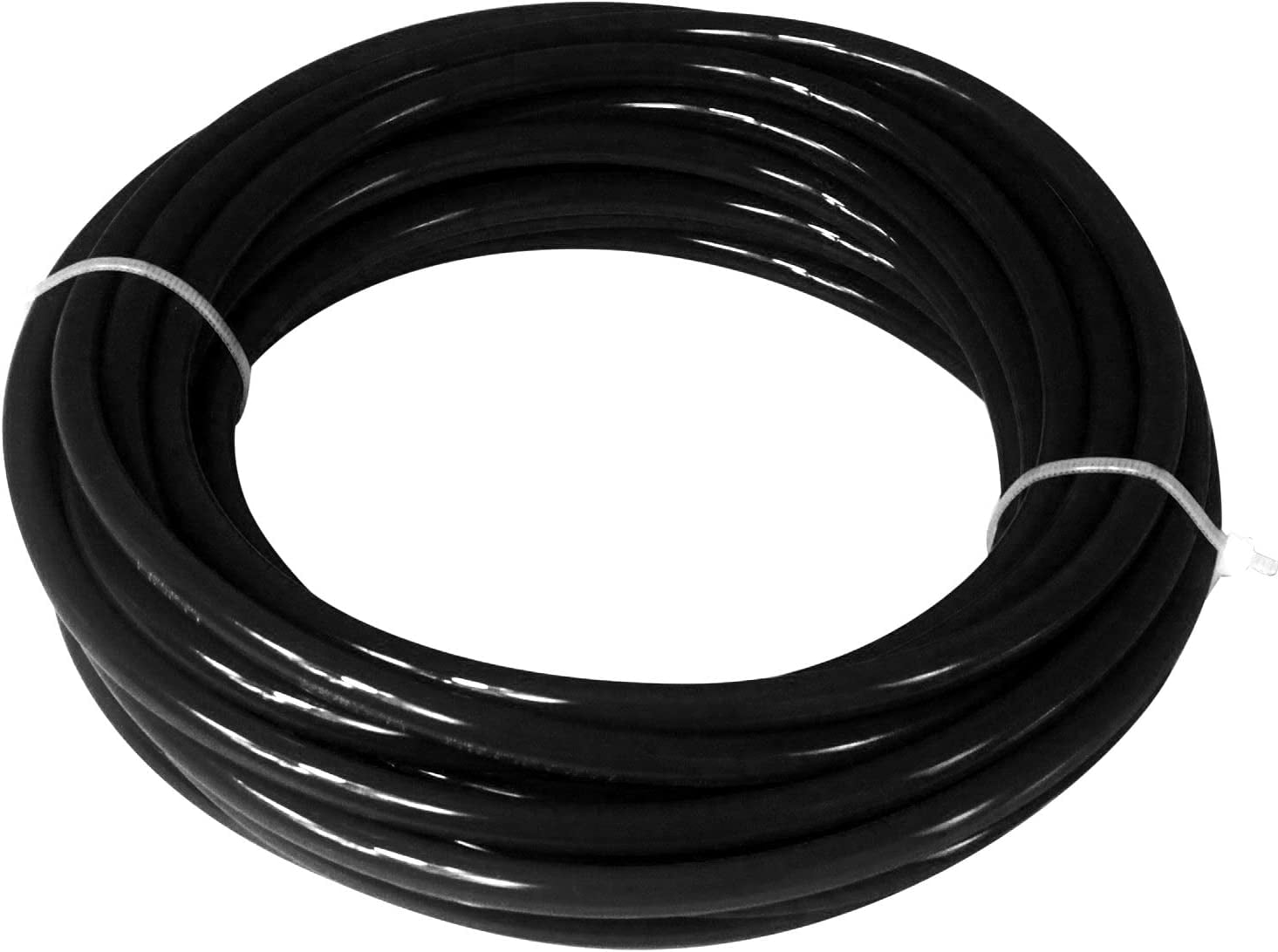 MKEUDQ-Pneumatic Tubing 6mm x 4mm PU Polyurethane Tube Air Hose Line for Air Compressor Fitting or Fluid Transfer (Black 32.8ft/10Meters)