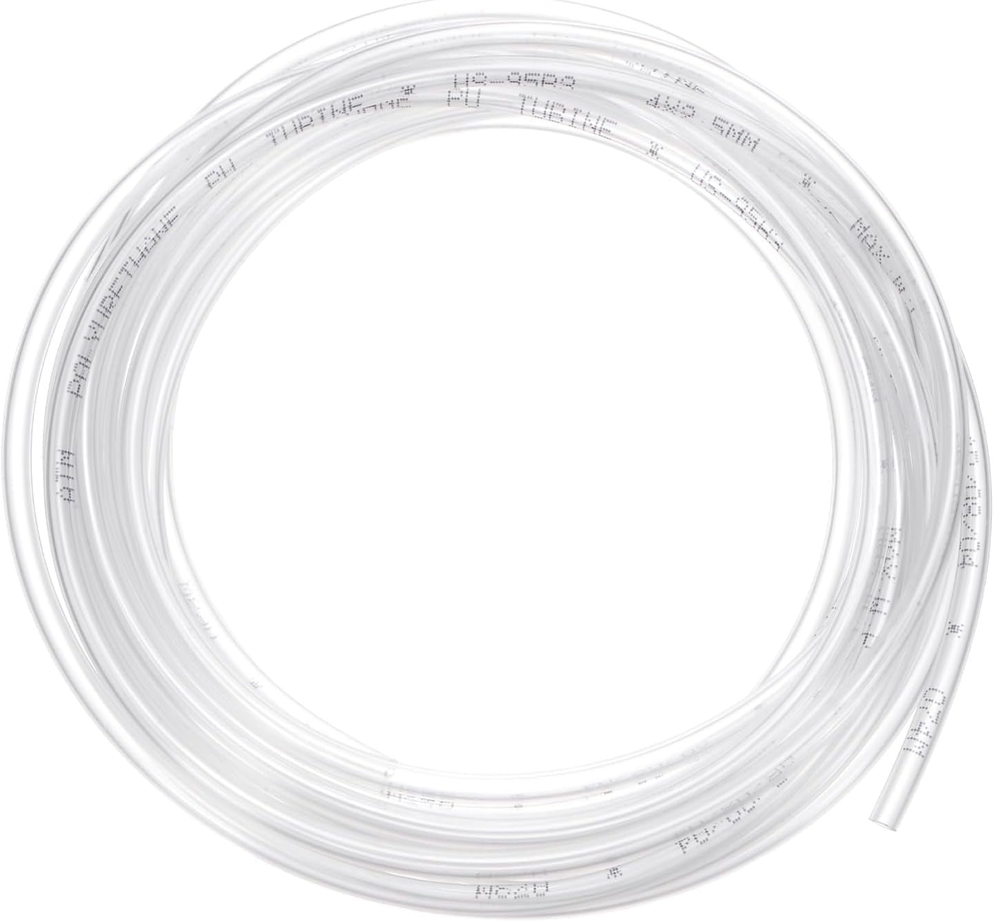MKEUDQ-Pneumatic Tubing Pipe, 2.5mm(ID) x4mm(OD) PU Polyurethane Air Compressor Hose for Air Compressor Fitting/Gas/Fluid Transfer, Air Hose Line Tube [5M/16.4ft, Clear]