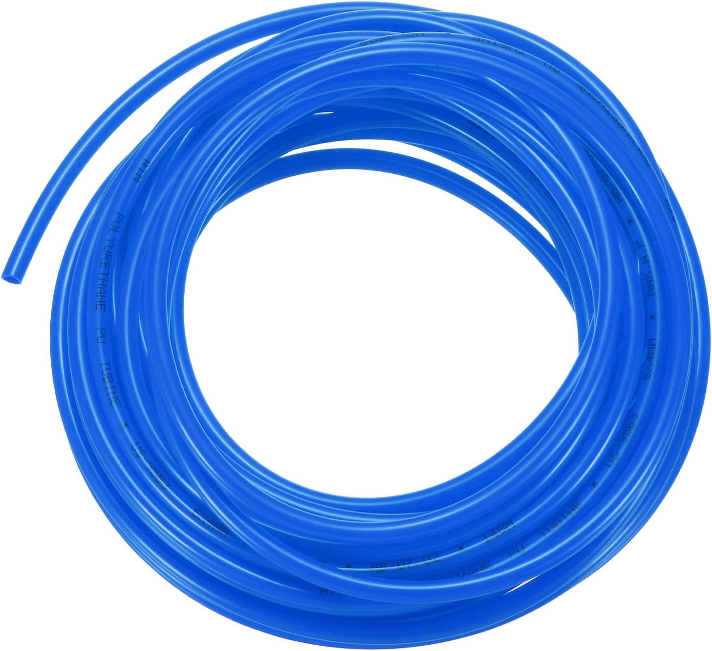 MKEUDQ-Pneumatic Tubing Pipe, 4mm(ID) x6mm(OD) PU Polyurethane Air Compressor Hose for Air Compressor Fitting/Gas/Fluid Transfer, Air Hose Line Tube [10M/32.8ft, Blue]