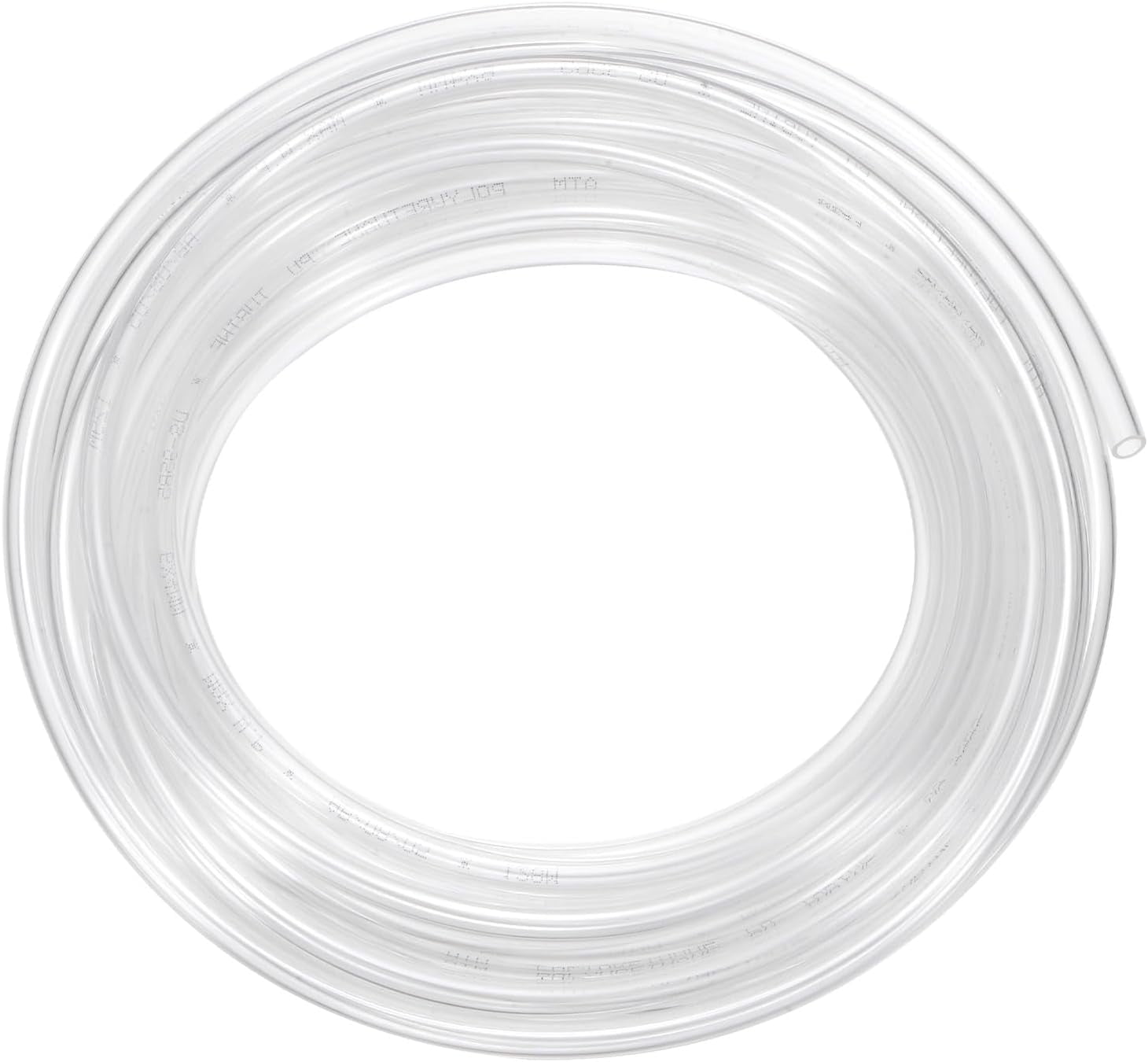 MKEUDQ-Pneumatic Tubing Pipe, 4mm(ID) x6mm(OD) PU Polyurethane Air Compressor Hose for Air Compressor Fitting/Gas/Fluid Transfer, Air Hose Line Tube [10M/32.8ft, Clear]
