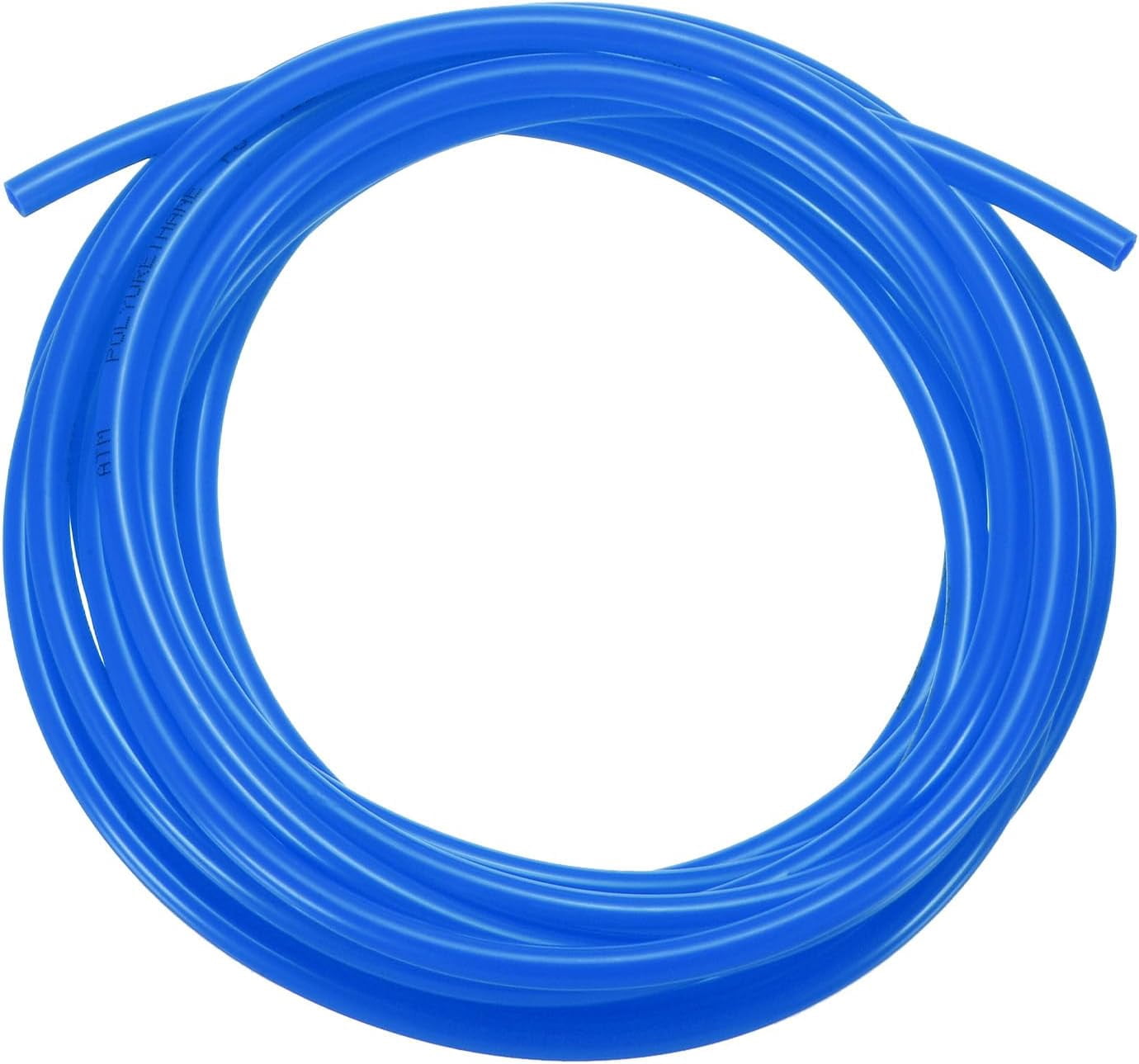 MKEUDQ-Pneumatic Tubing Pipe, 4mm(ID) x6mm(OD) PU Polyurethane Air Compressor Hose for Air Compressor Fitting/Gas/Fluid Transfer, Air Hose Line Tube [5M/16.4ft, Blue]