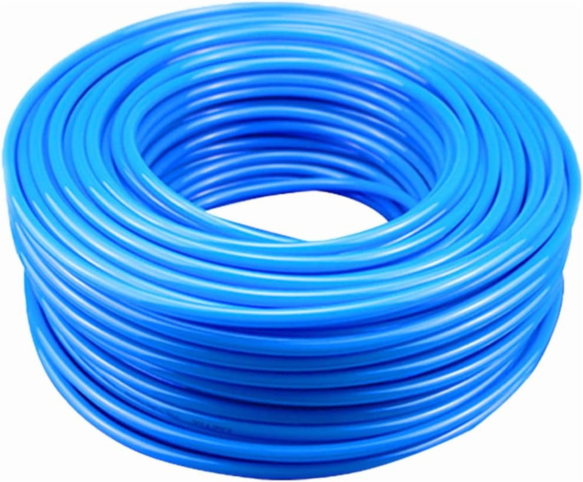 MKEUDQ-Pneumatic Tubing Pipe 8mm or 5/16" OD 5mm ID Blue Air Compressor PU Line Hose Tube for Water Fluid Transfer 12Meter 39.4ft