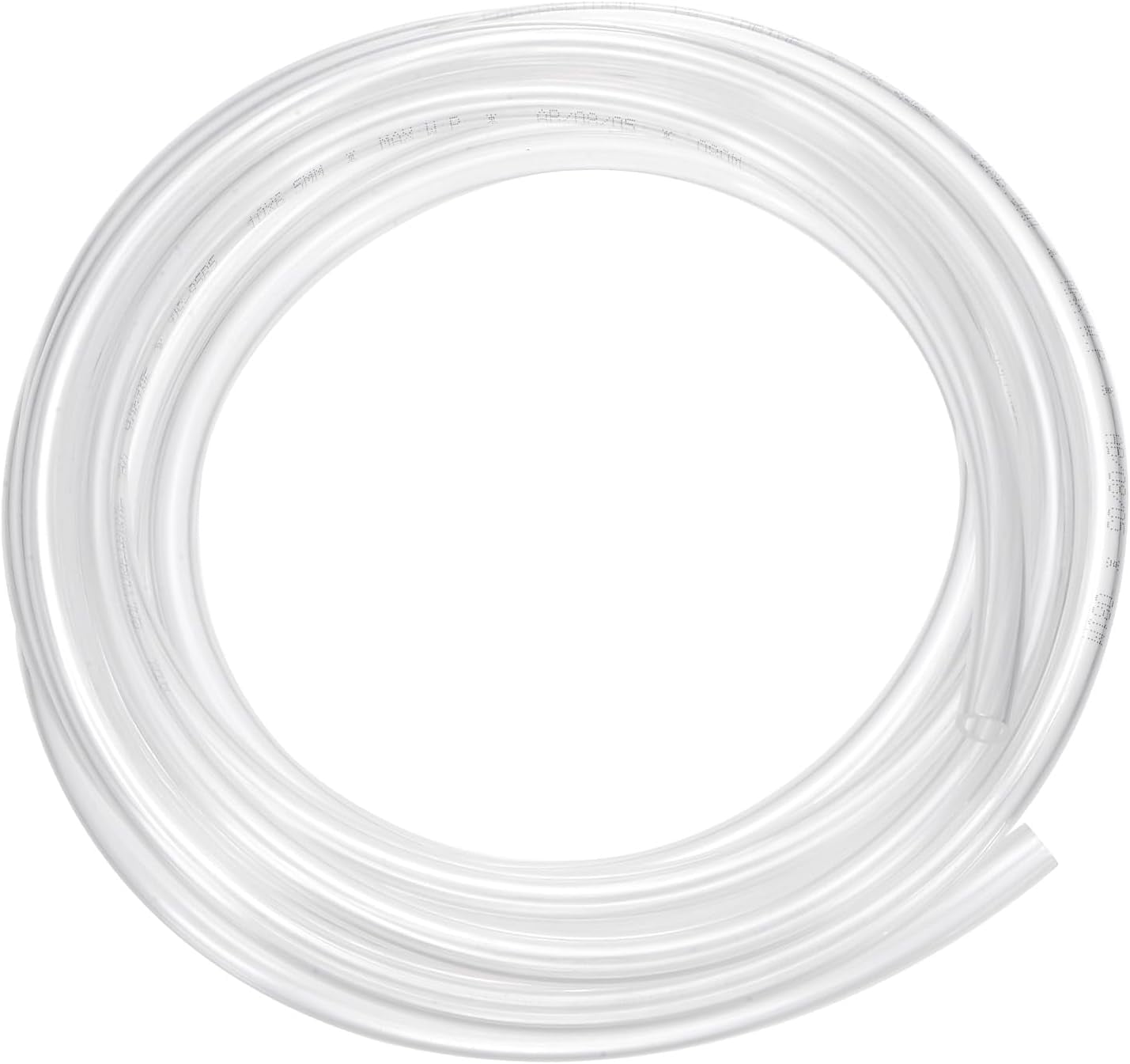 MKEUDQ-Pneumatic Tubing Pipe Pu Hose 10mm OD x 6.5mm ID 5 Meters(16.4 FT) Air Compressor PU Polyurethane Line Hose Tube for Air Compressor Water Fluid Transfer, Clear