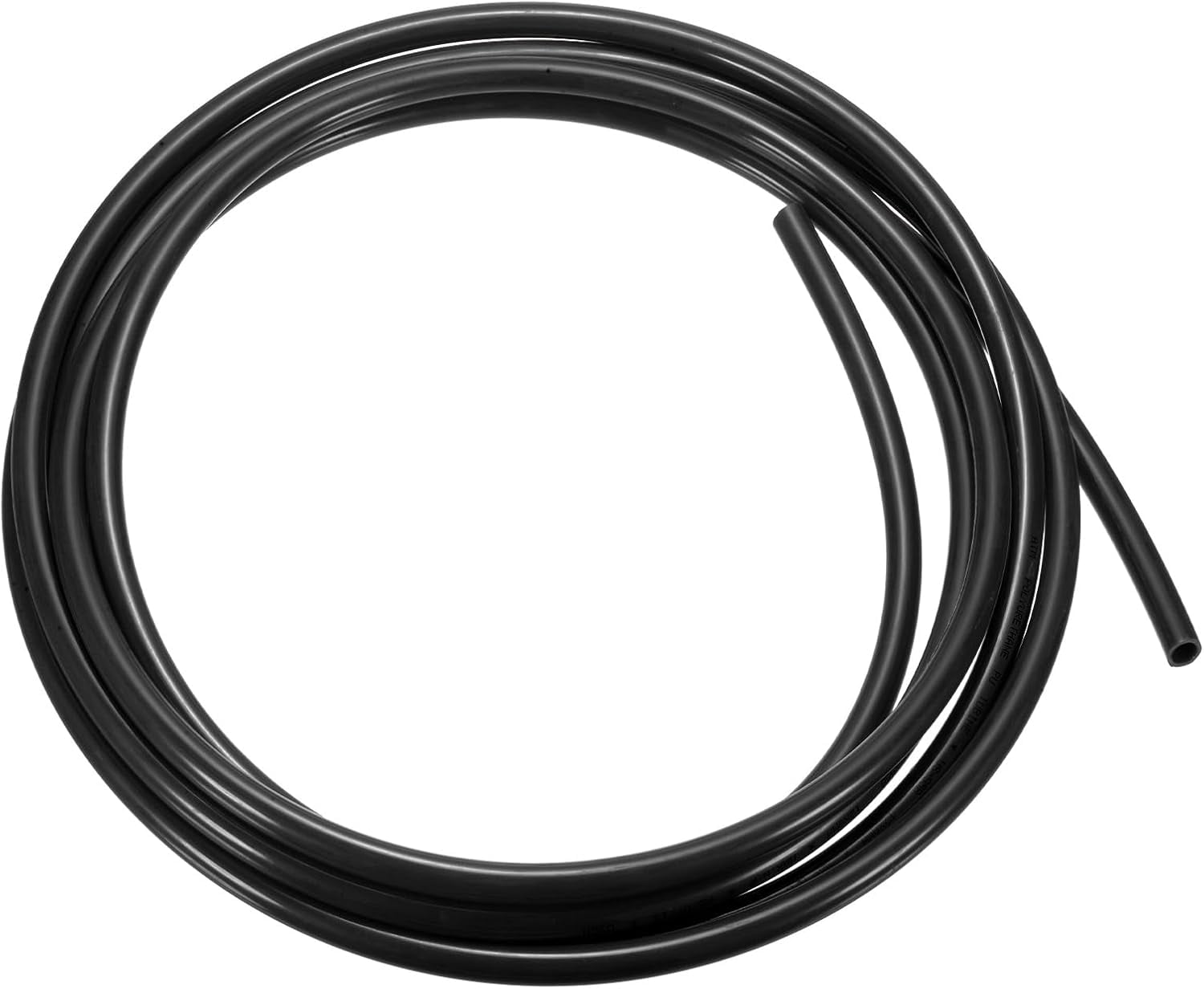 MKEUDQ-Pneumatic Tubing Pipe Pu Hose 12mm OD x 8mm ID 5 Meters(16.4 FT) Air Compressor PU Polyurethane Line Hose Tube for Air Compressor Water Fluid Transfer, Black