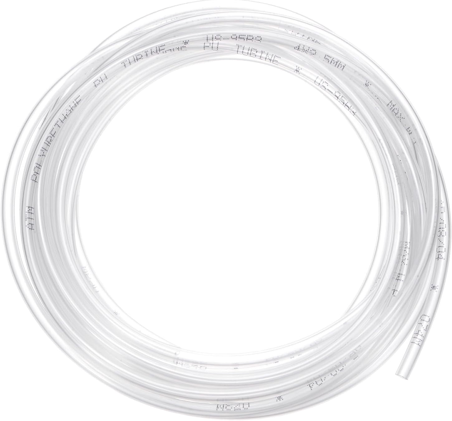 MKEUDQ-Pneumatic Tubing Pipe Pu Hose 4mm OD x 2.5mm ID 5 Meters(16.4 FT) Air Compressor PU Polyurethane Line Hose Tube for Air Compressor Water Fluid Transfer, Clear